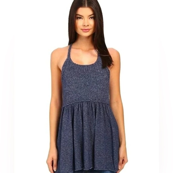 Free People Tops - Free People Marled Knit Sweater Halter Top Tunic - Size Small